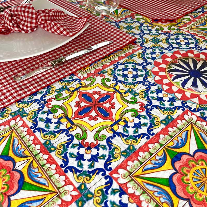 Tovaglia MAIOLICHE SICILIANE By Magilu