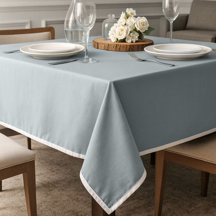 Tovaglia India Maestri Cotonieri Home in Panama di Cotone con Bordo Bianco – 6 o 12 Posti