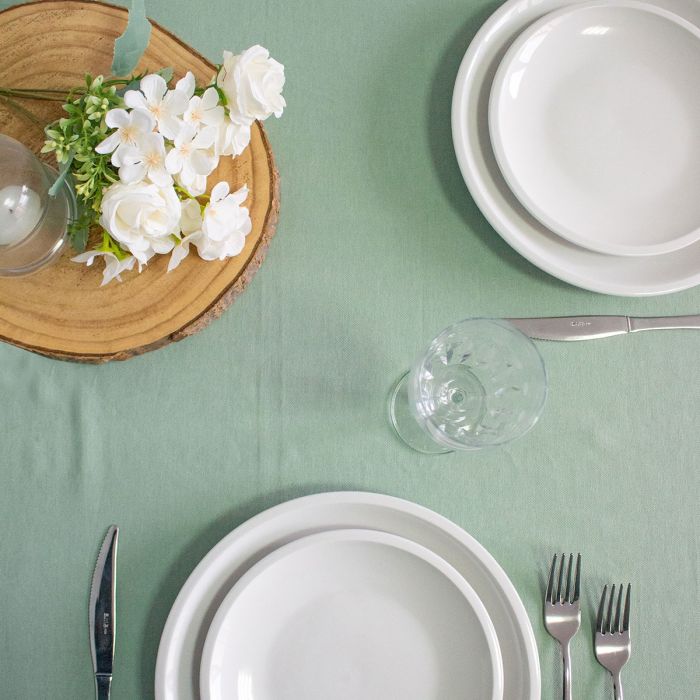 Tovaglia India Maestri Cotonieri Home in Panama di Cotone con Bordo Bianco – 6 o 12 Posti