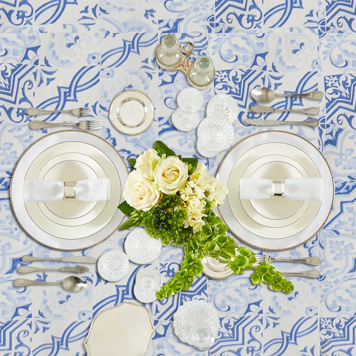 Servizio da tavola x12 MATTONELLA 1 by Maestri Cotonieri