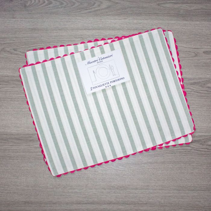 Set 2 Tovagliette Colazione Portofino Maestri Cotonieri Home in Cotone Double Face