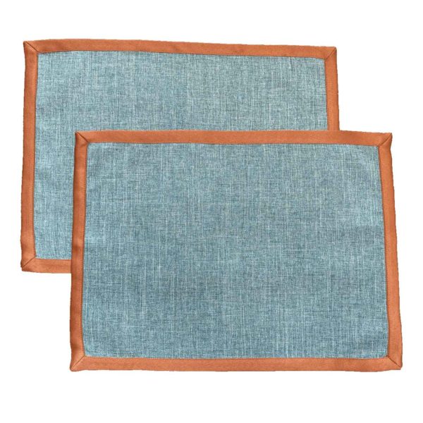 Set di 2 Tovagliette all’americana antimacchia in lino pavone - Magilù