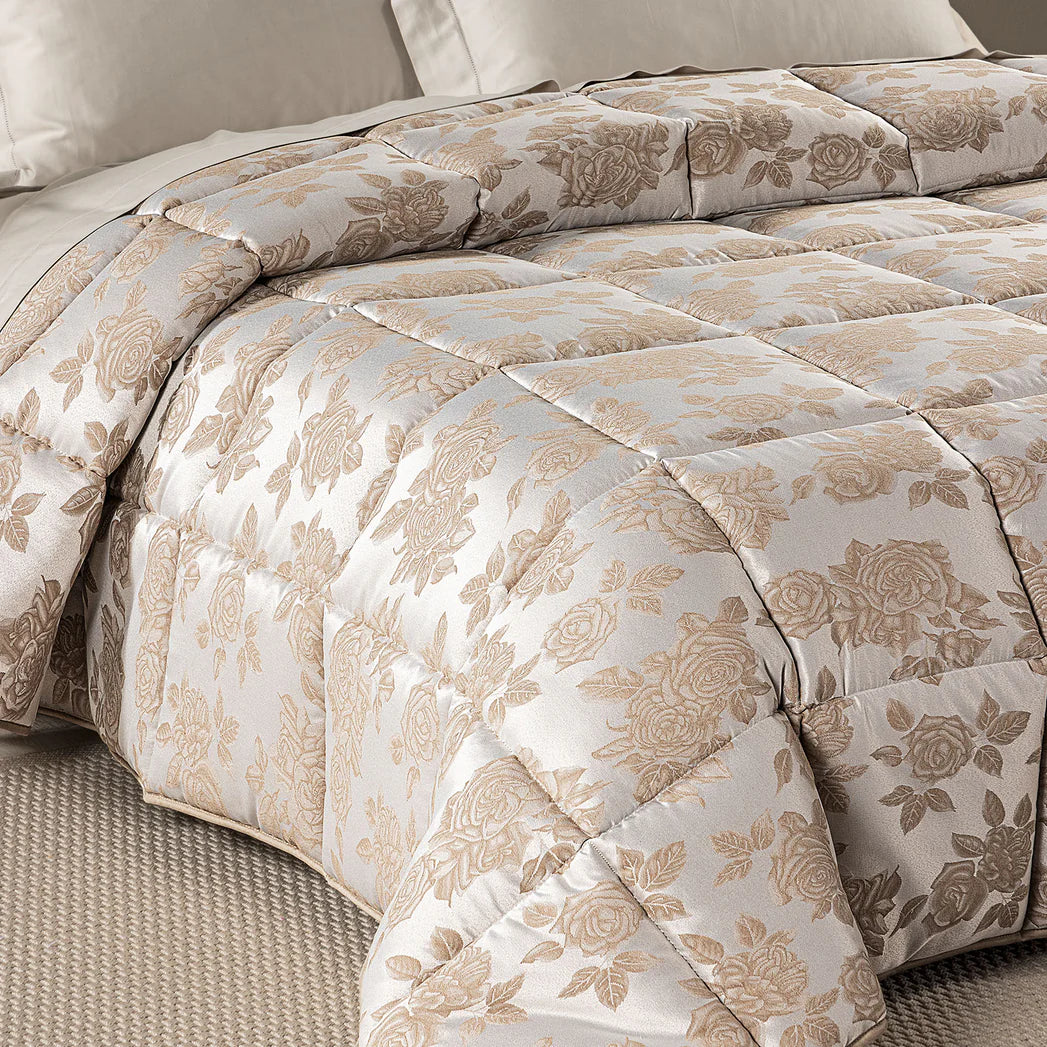 Trapunta In Raso Jacquard Floret - Caleffi