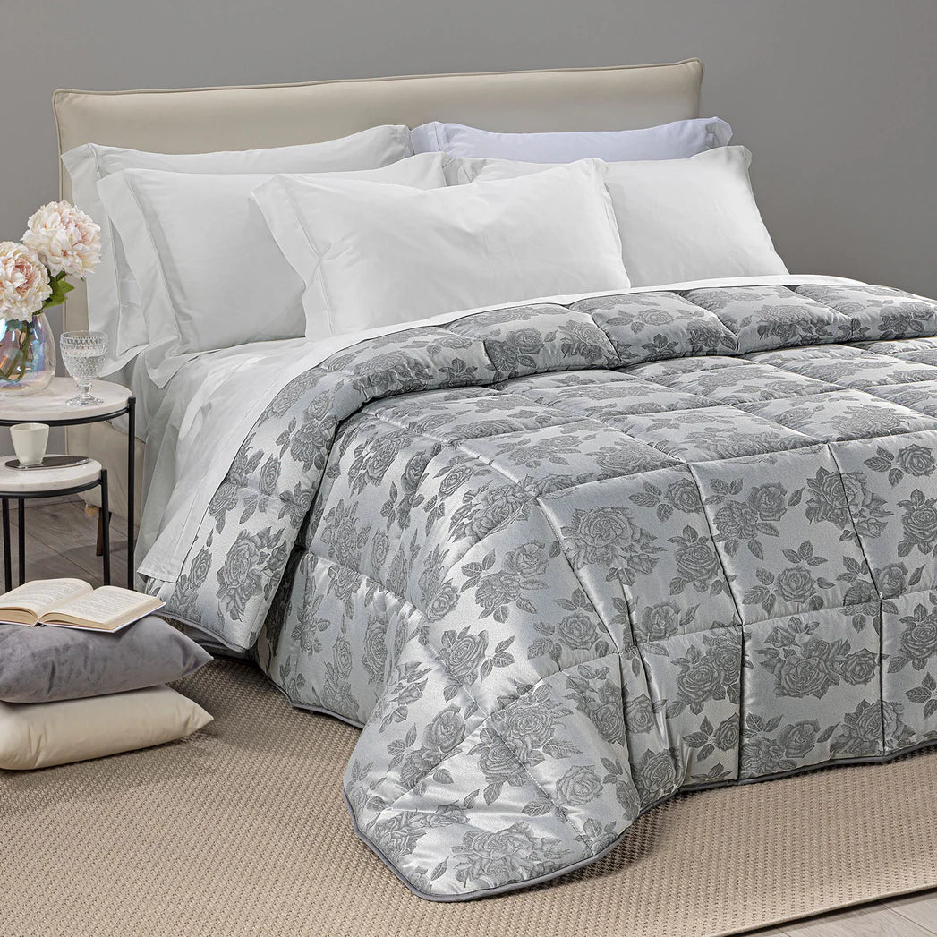 Trapunta In Raso Jacquard Floret - Caleffi