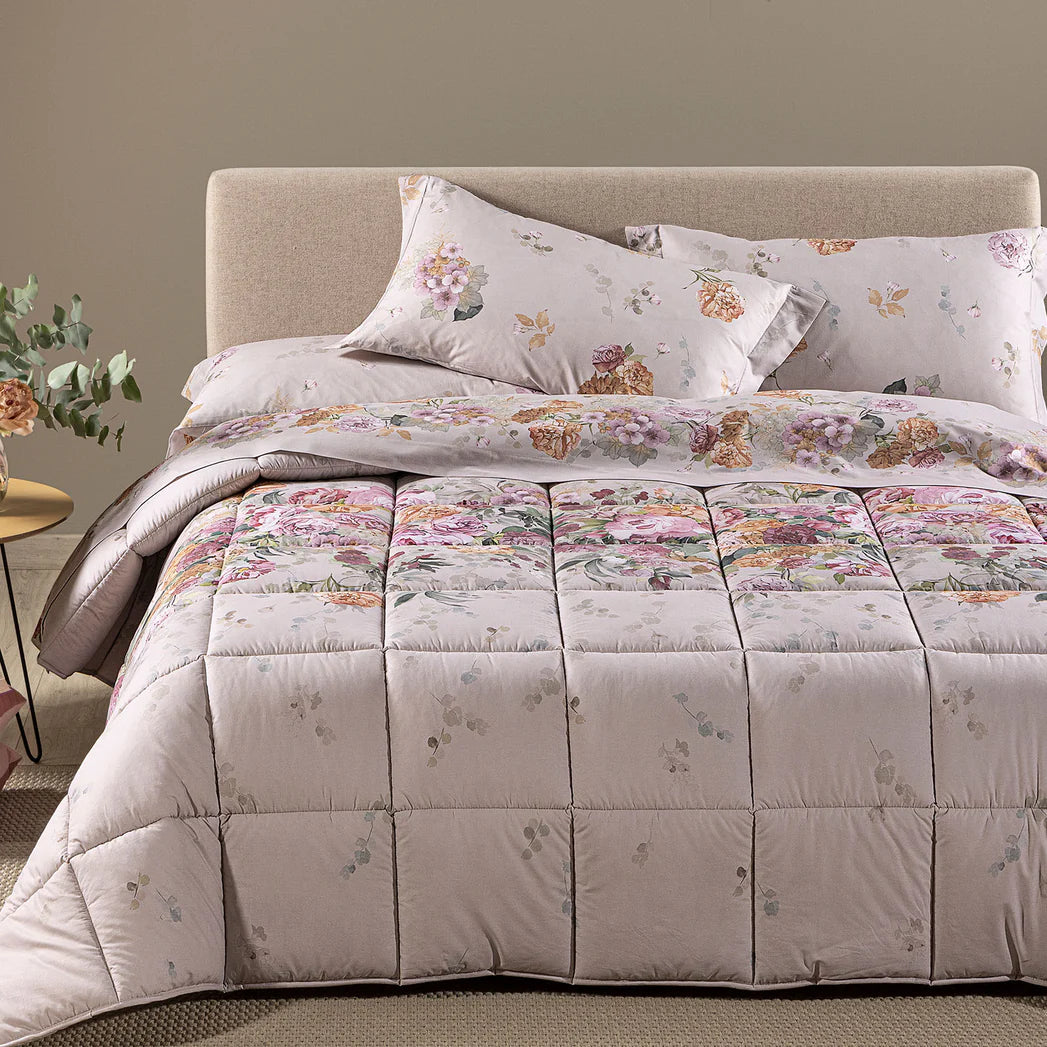 Trapunta In Cotone Ikebana Matrimoniale - Caleffi