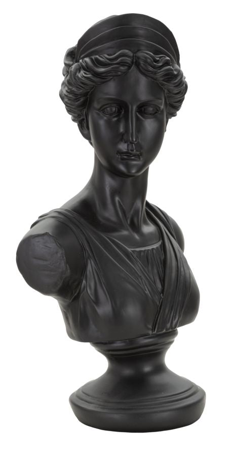 SCULTURA ROMAN WOMAN BLACK CM 22X16X41