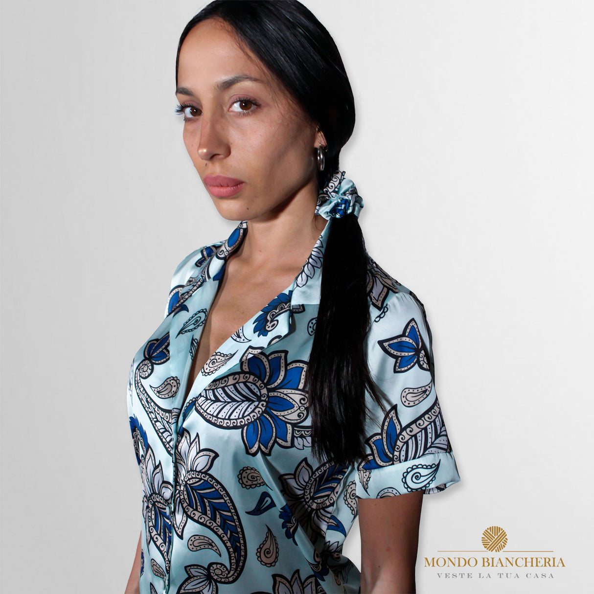 Pigiama In Raso "CARDO" by Mondo Biancheria