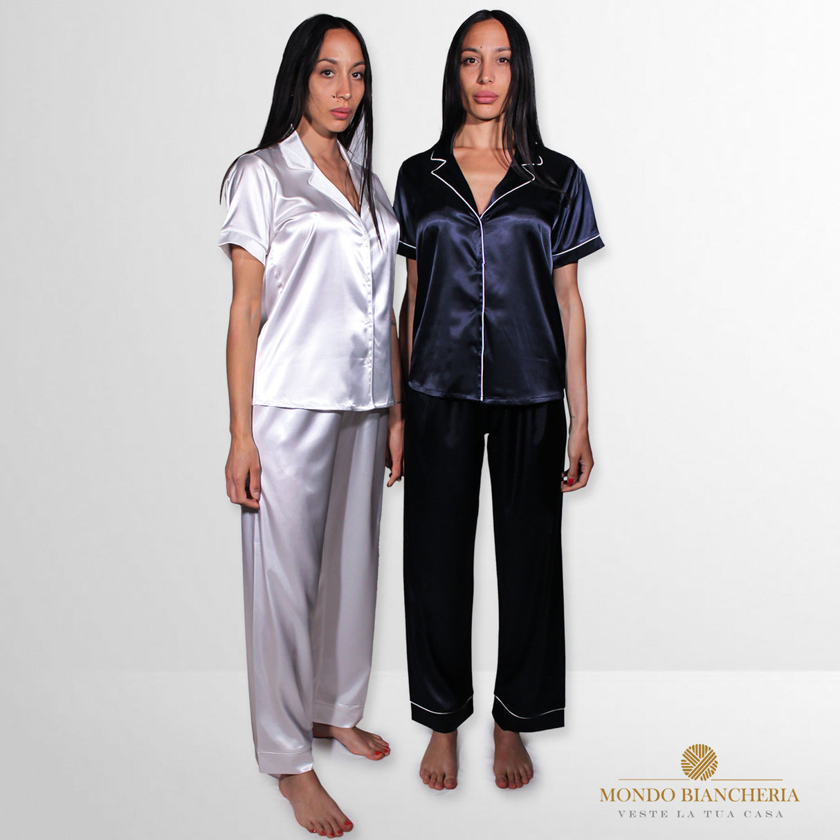 Pigiama 3 Pezzi In Raso "DAFNE" by Mondo Biancheria