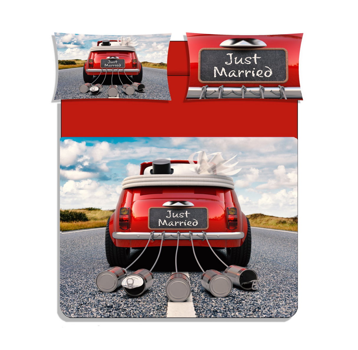 Completo Lenzuola Copriletto JUST MARRIED By Karì