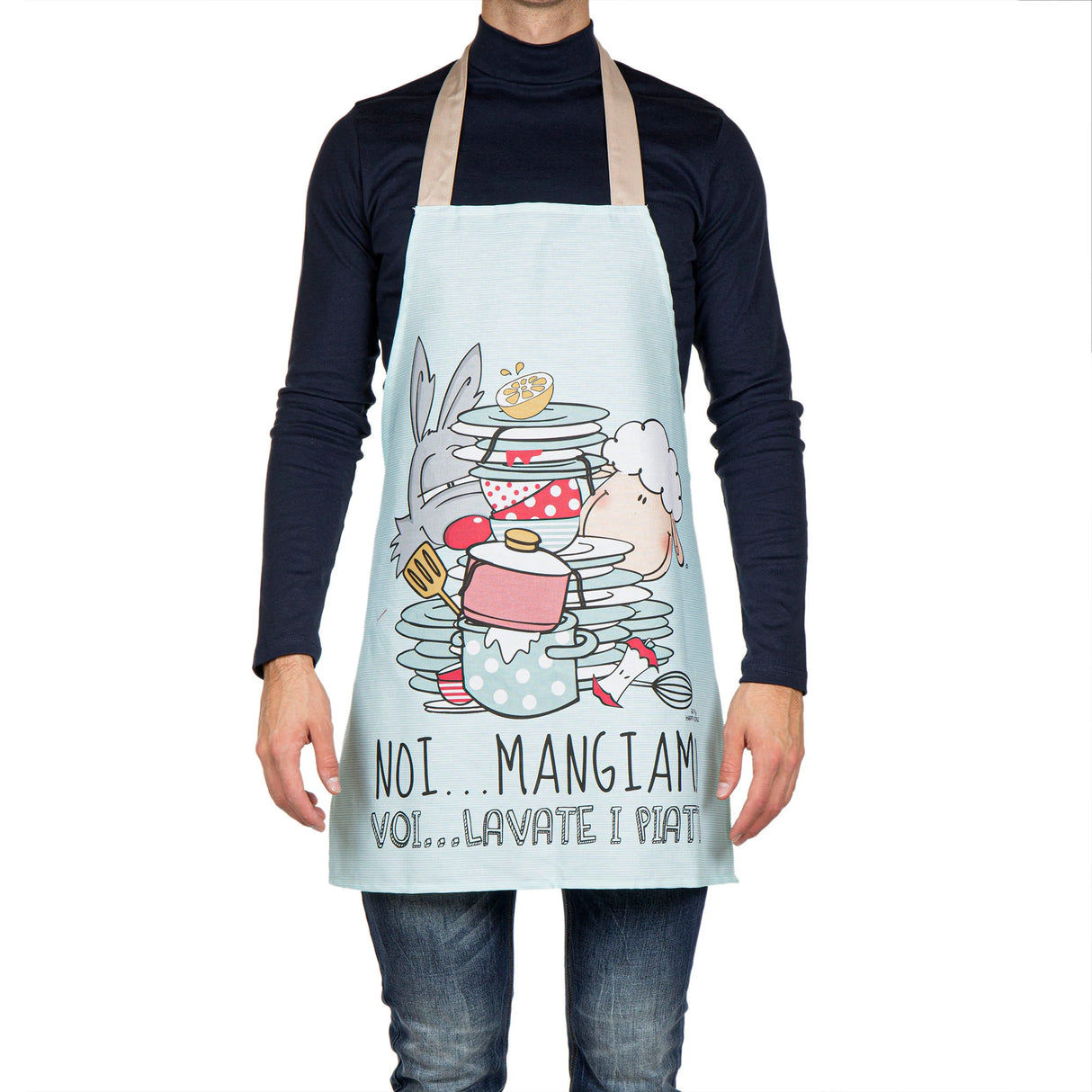 Grembiule NOI MANGIAMO E VOI LAVATE I PIATTI By Happy People