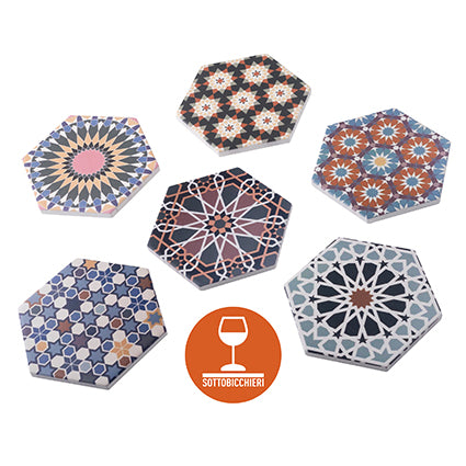 Cementine Esagonali Sottobicchieri By Montemaggi