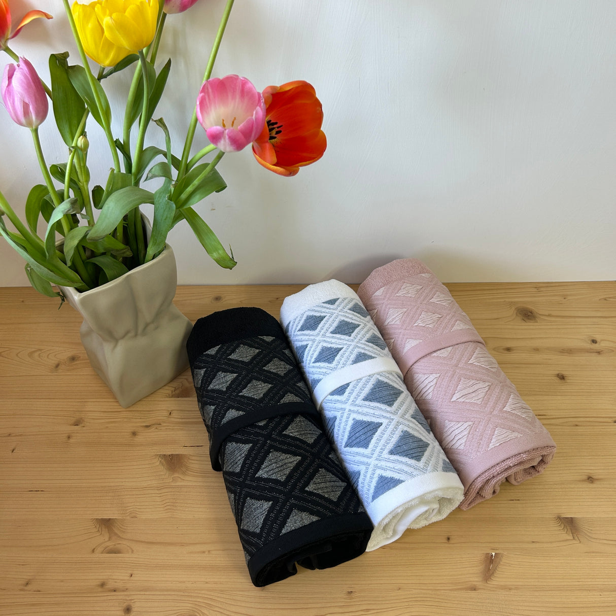 Set Asciugamani 3+3 ROMBI By Maestri Cotonieri