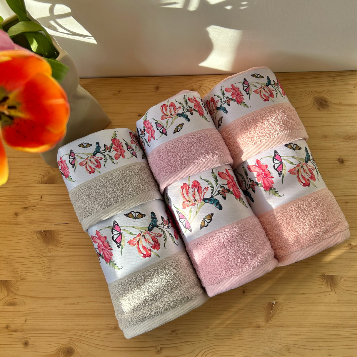 Set Asciugamani 3+3 BUTTERFLY By Neìth