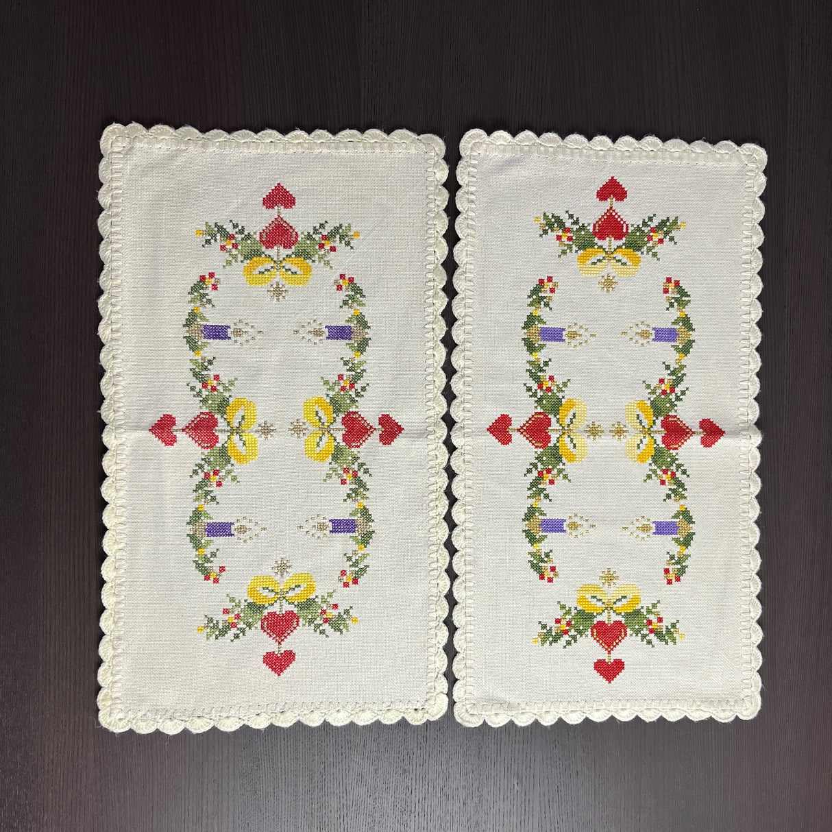 Coppia Centri Candele By Mondo Biancheria