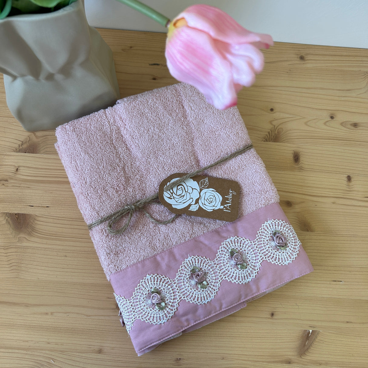 Set Asciugamani 1+1 BOCCIOLO By l'Atelier 17