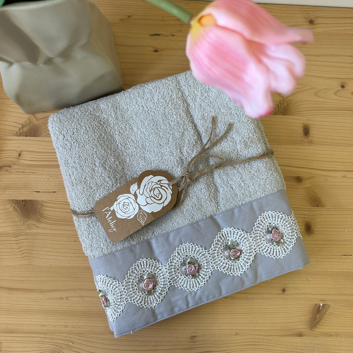 Set Asciugamani 1+1 BOCCIOLO By l'Atelier 17