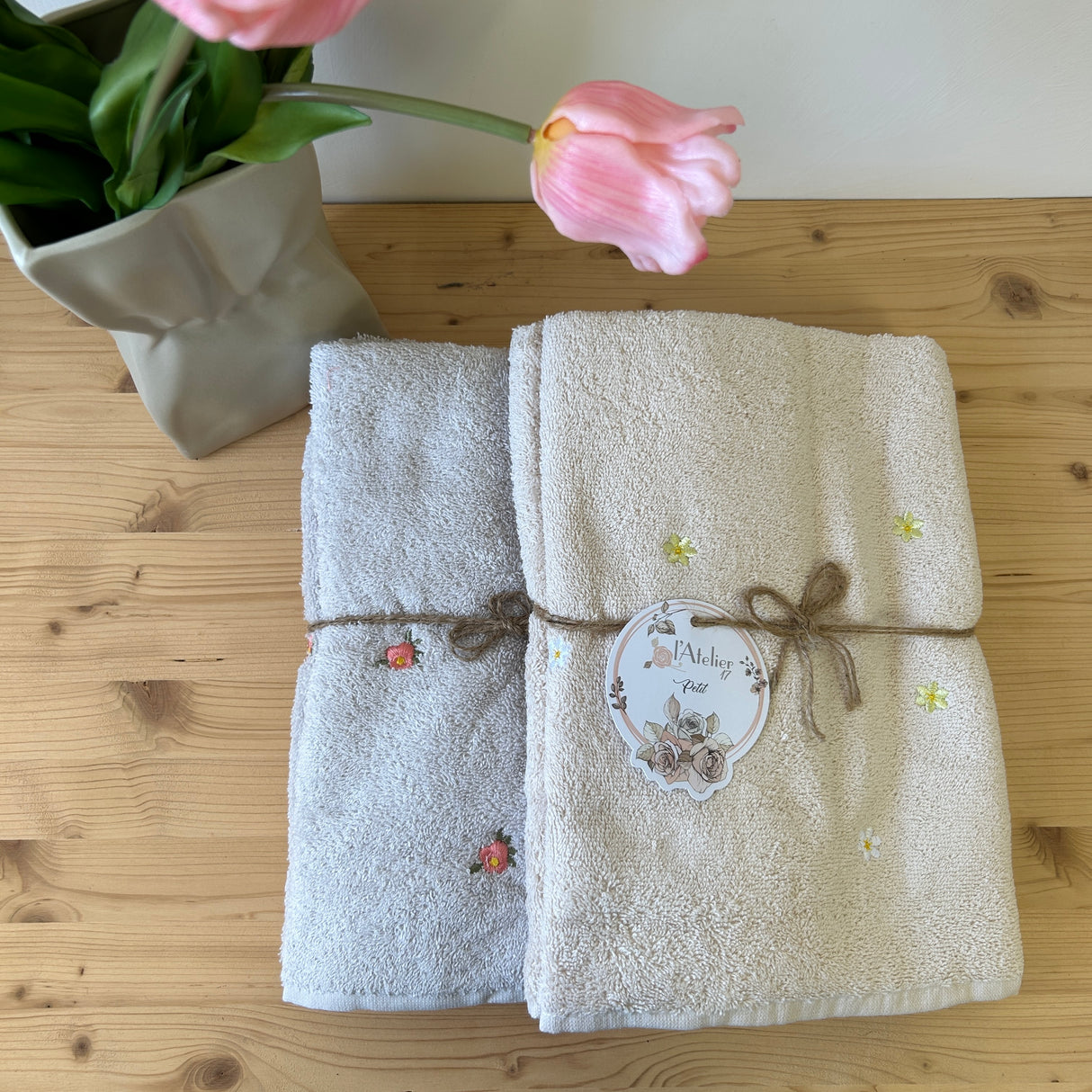 Set Asciugamani 1+1 PETIT By l'Atelier 17