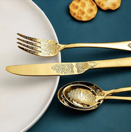Set Posate 24 Pezzi ZARA In Acciaio Inox Colore oro o agento - Bavaria Ottingher