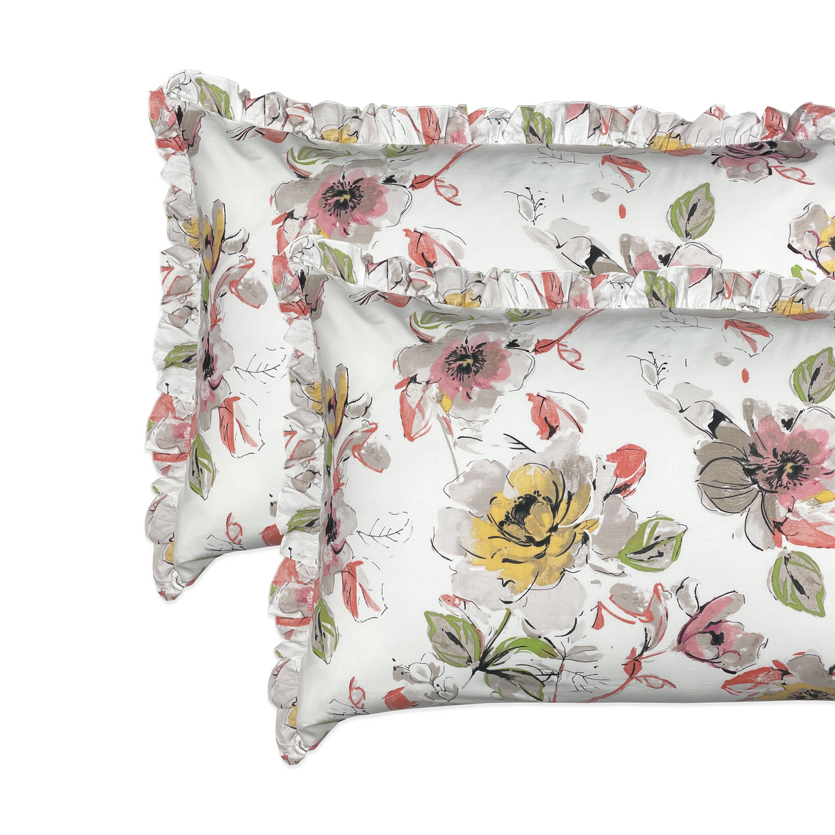 Coppia Federe AMATA GRIGIO in percalle By Riviera