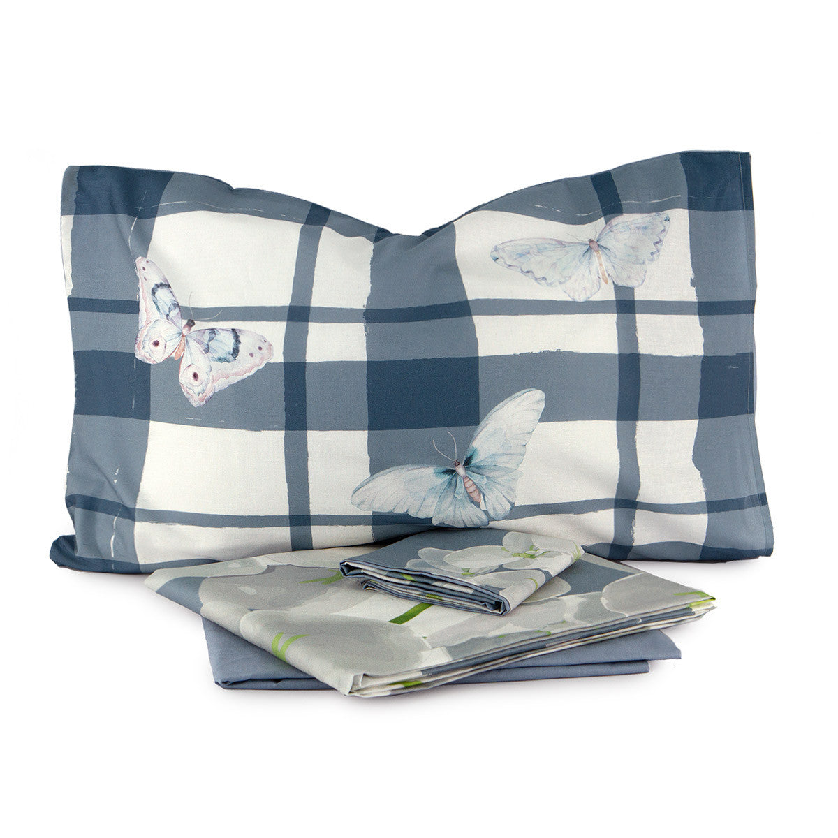 Completo Lenzuola Copriletto ORTENSIA CHECK By I Love Sleeping