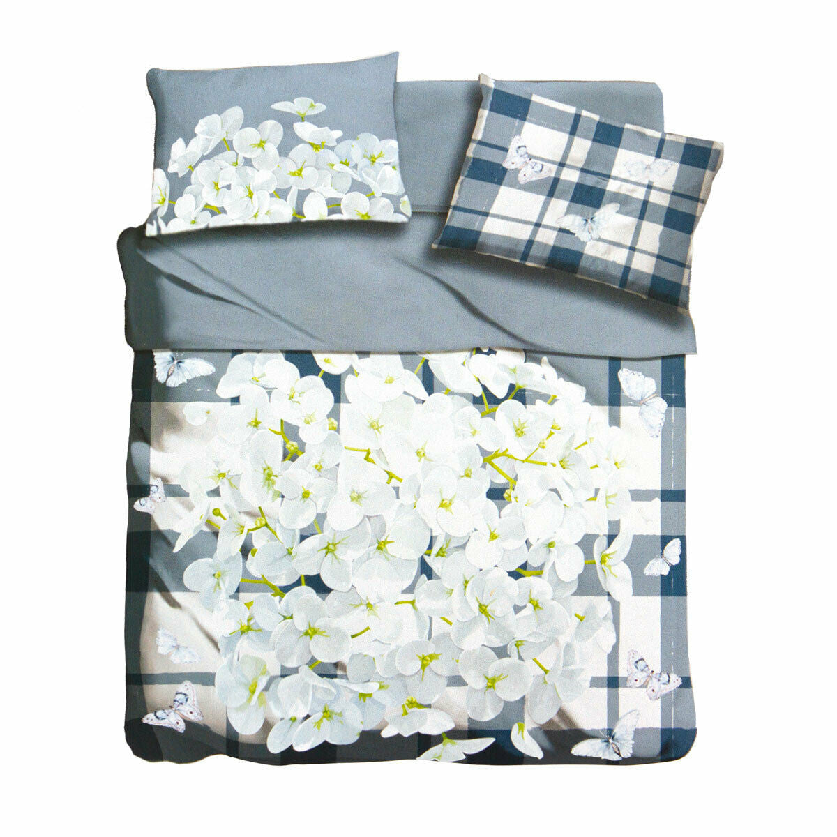 Completo Lenzuola Copriletto ORTENSIA CHECK By I Love Sleeping