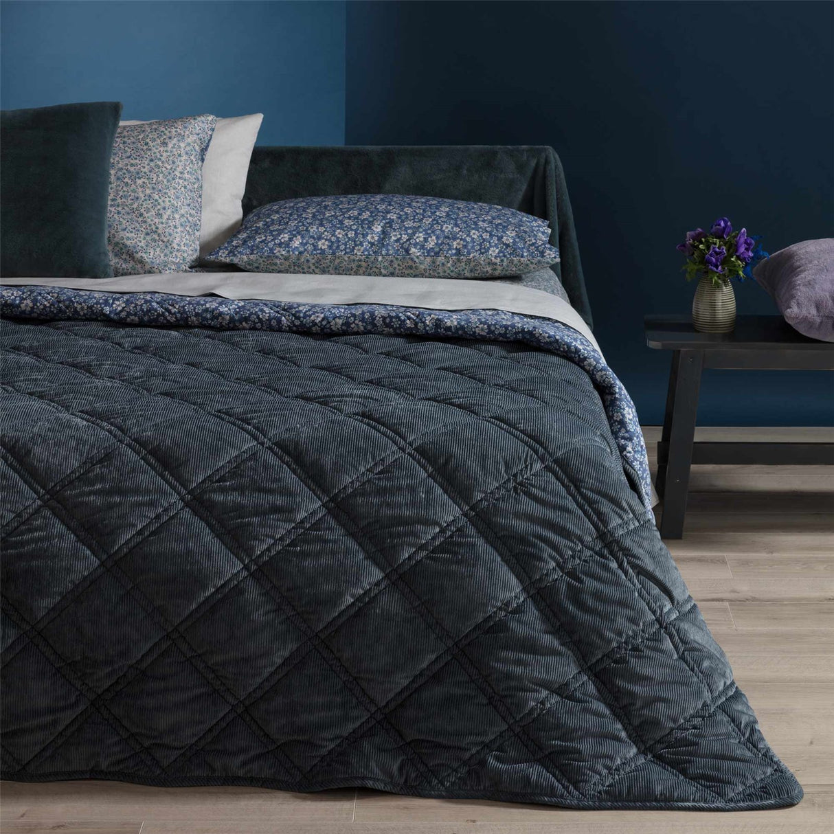 Coperta Plaid CONSIGLIA in velluto e cotone - Riviera