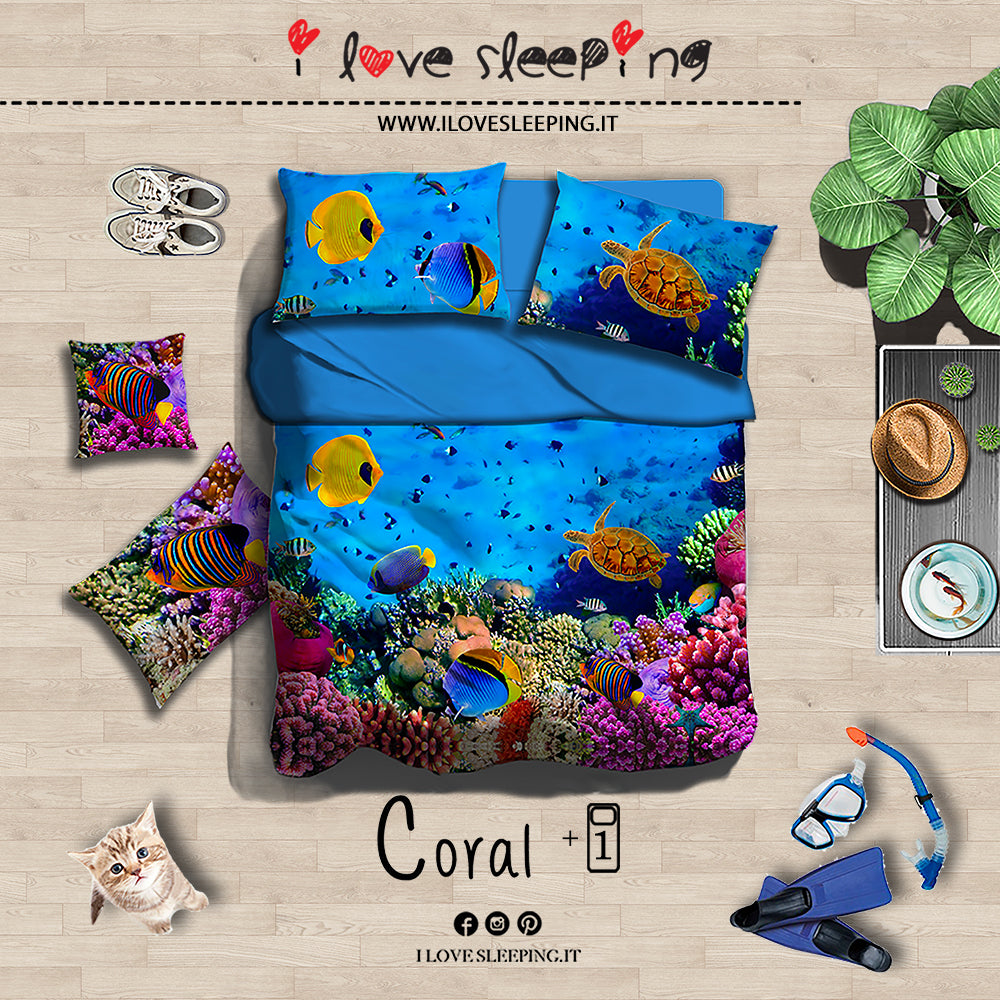 Completo Letto copriletto CORAL By I Love Sleeping