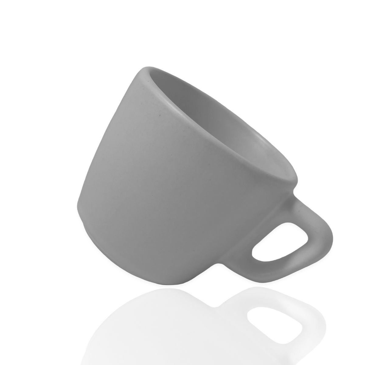 Excelsa Eclipse Set Of 6 White Coffee Cups, Stoneware Ceramic, 70 Ml Capacity