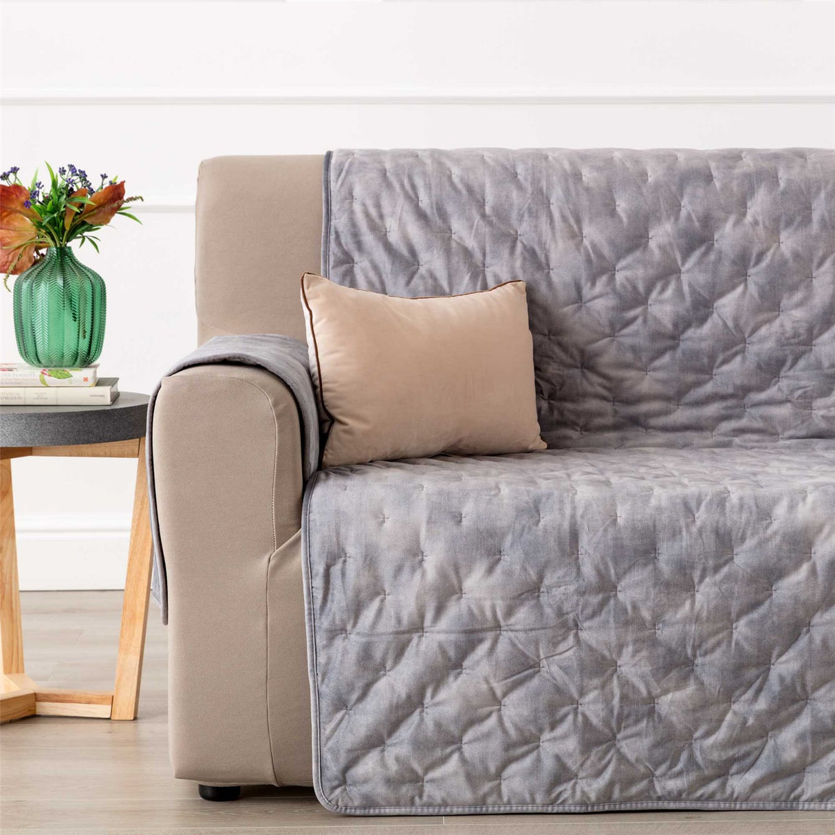 Copridivano GOODLY double face poltrona/ 4 posti By Riviera (Grigio Nube)