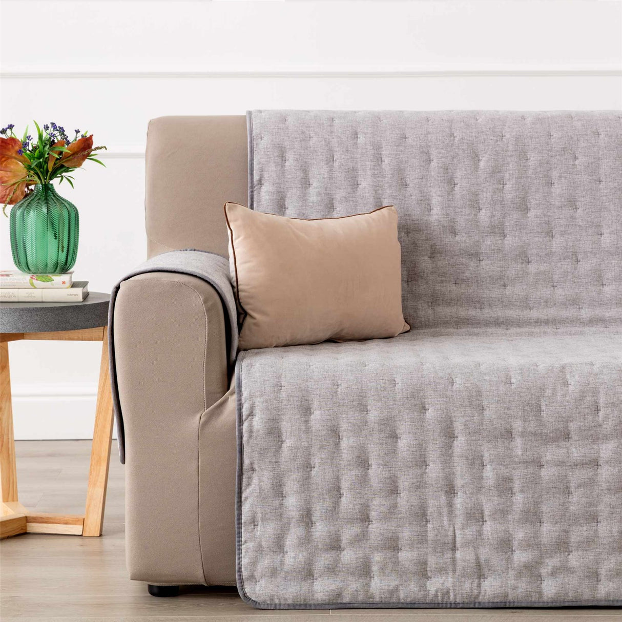 Copridivano GOODLY double face poltrona/ 4 posti By Riviera (Grigio Nube)