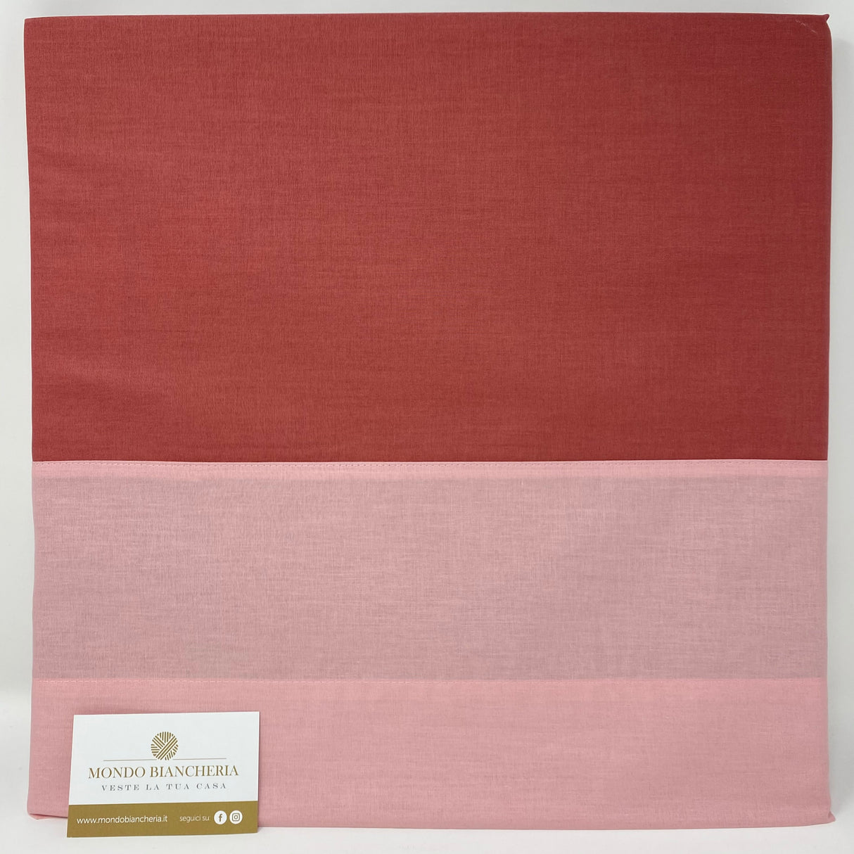 Completo Lenzuola BICOLOR una piazza e mezza By Caleffi (colore rosa)