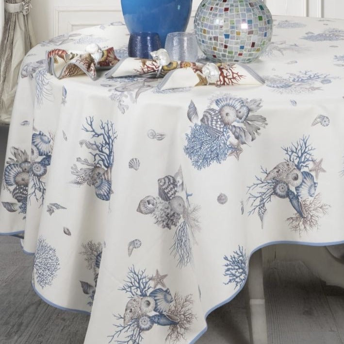 Tovaglia Quadrata Elasticizzata Con Angoli – 91x91 Cm – Colore Blu, Tessuto Spandex Impermeabile, Antiscivolo, Facile Da Pulire - 2