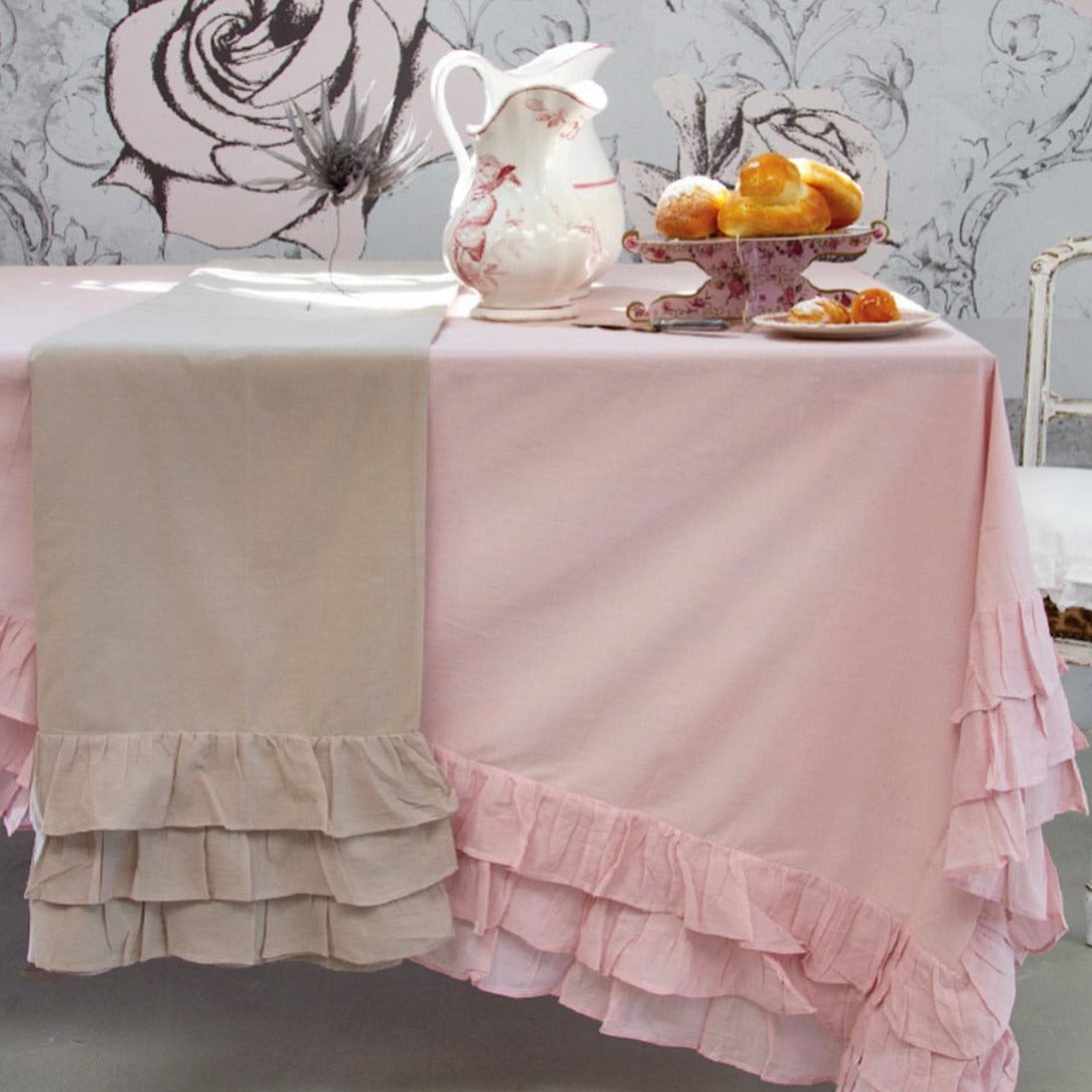 Tovaglia con Balza SUCRE x12 By l'Atelier17