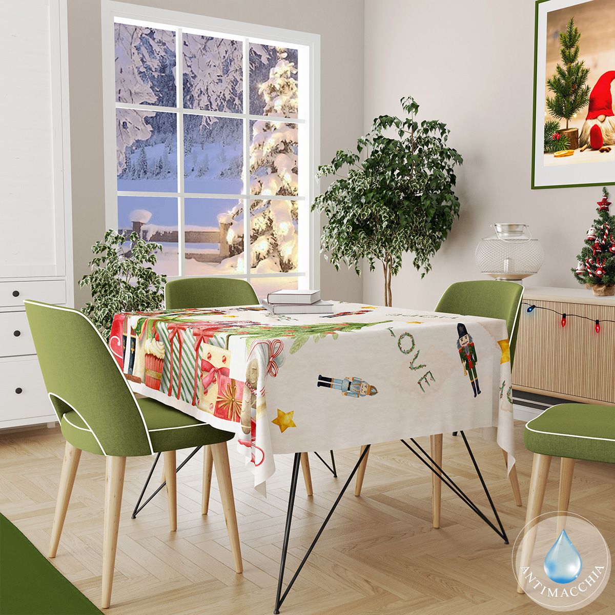 Tovaglia Antimacchia x24 HOPE By Antica Tessitura Italiana (Natale)