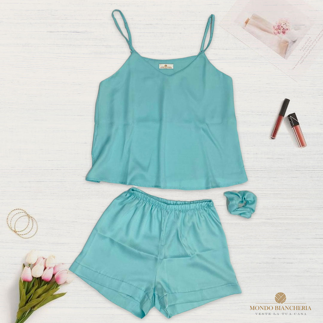 Pigiama In Raso "FIORDALISO" by Mondo Biancheria