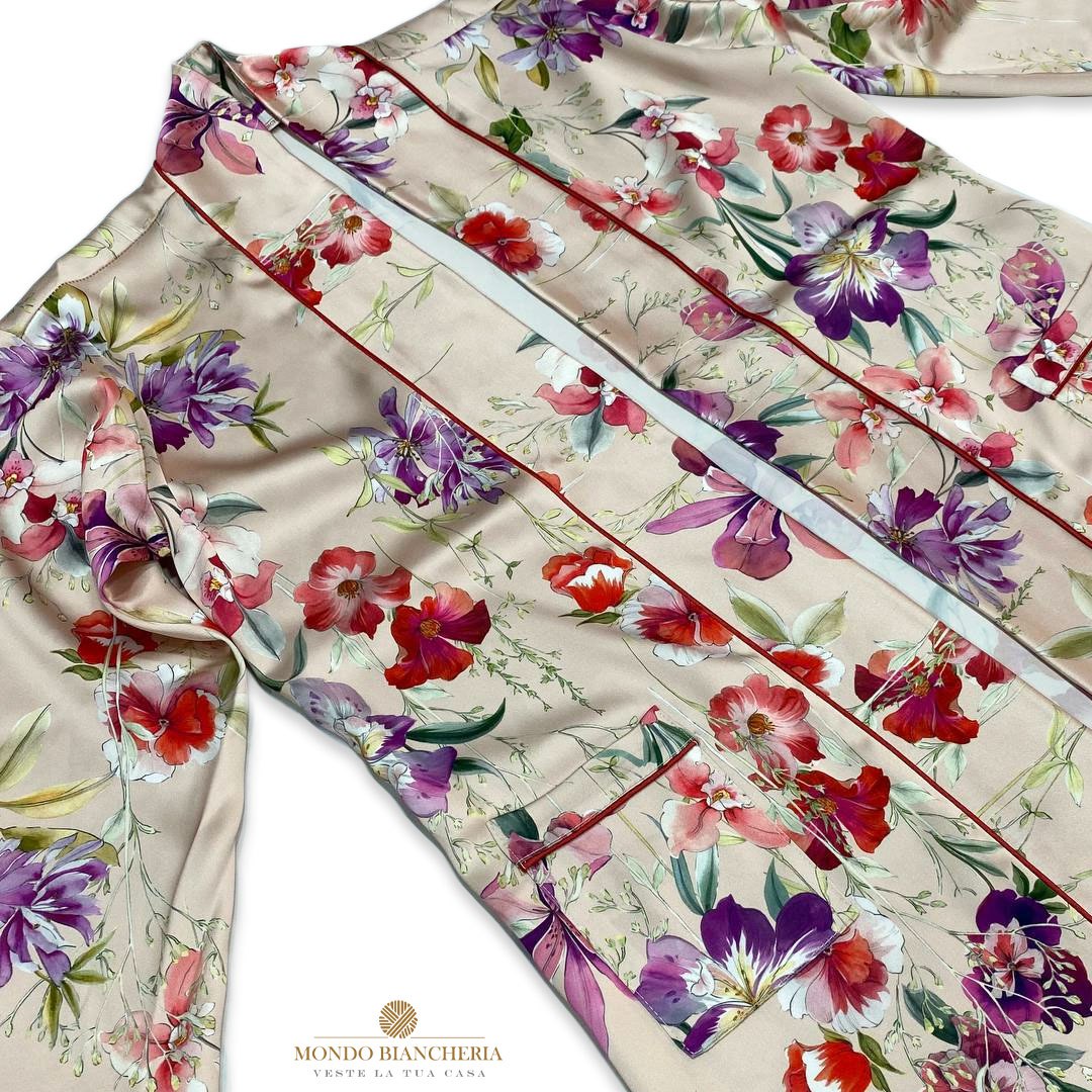 Kimono in raso FLOR by Mondo Biancheria