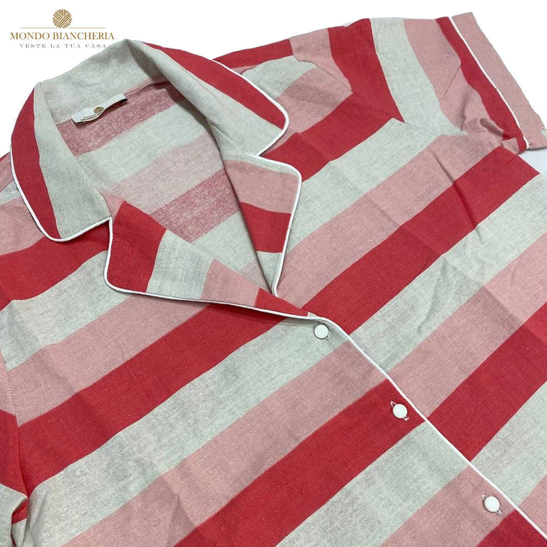 Pigiama 3 Pezzi In Lino "ALYSSA" (più colori) by Mondo Biancheria