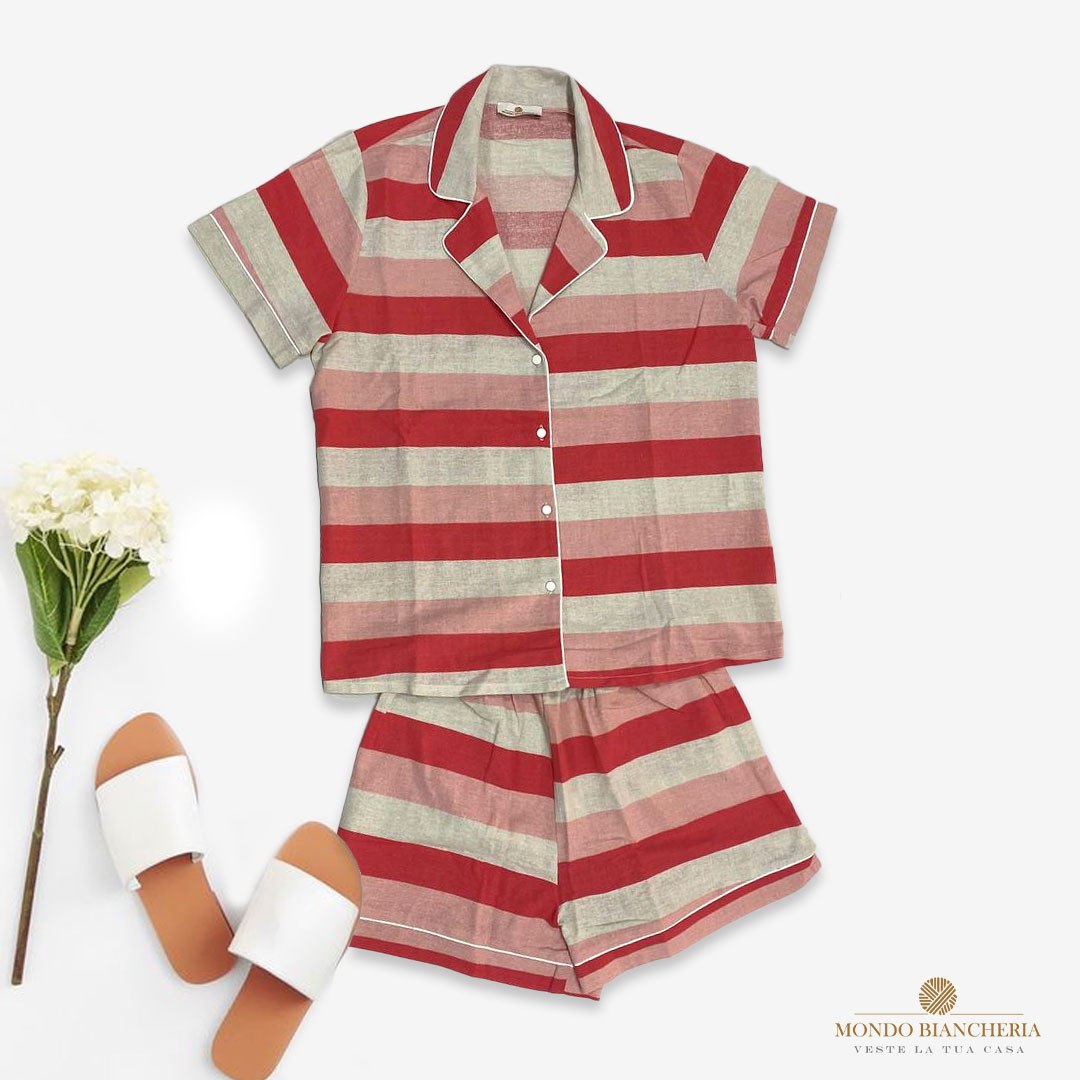 Pigiama 3 Pezzi In Lino "ALYSSA" (più colori) by Mondo Biancheria