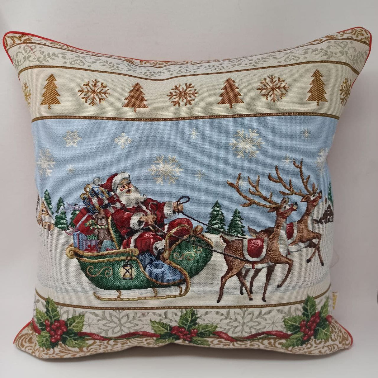 Cuscino Arredo BABBO NATALE SLITTA dis.51 - Karì