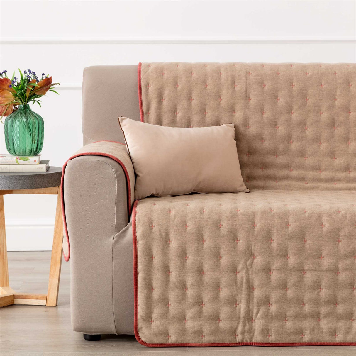 Copridivano GOODLY double face Poltrona By Riviera (Rosa Loto)