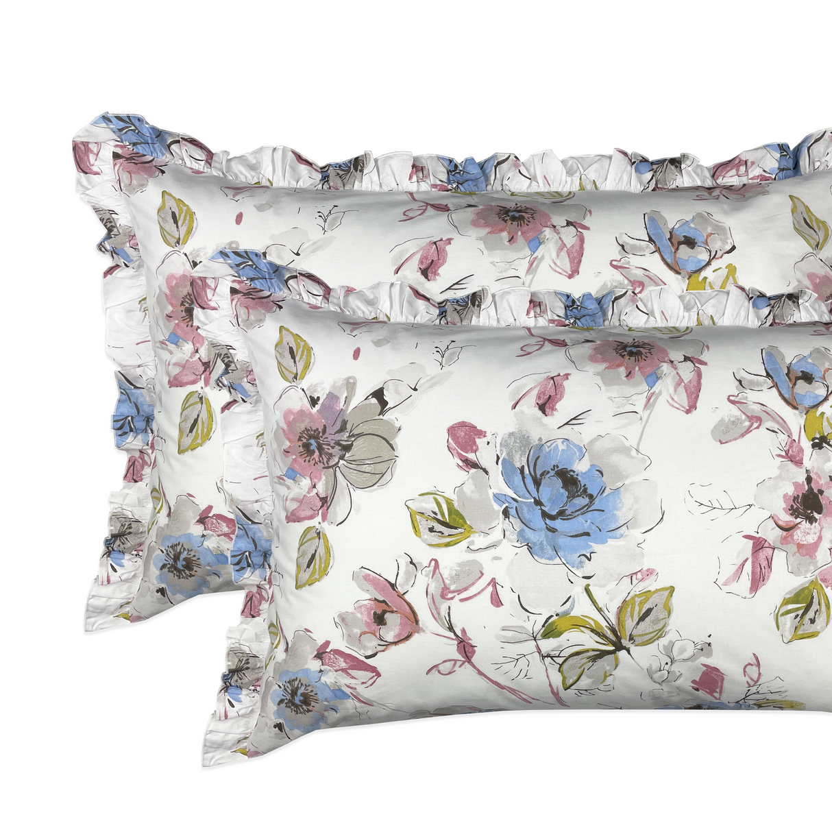 Coppia Federe AMATA ROSSO in percalle By Riviera