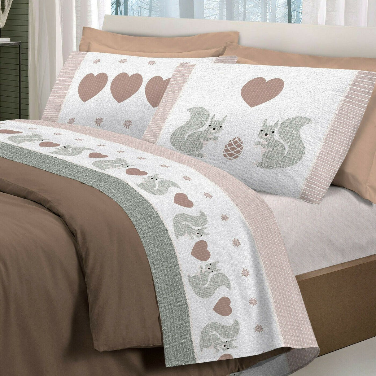 Completo Lenzuola DOLCE SCOIATTOLO By Pensieri Delicati