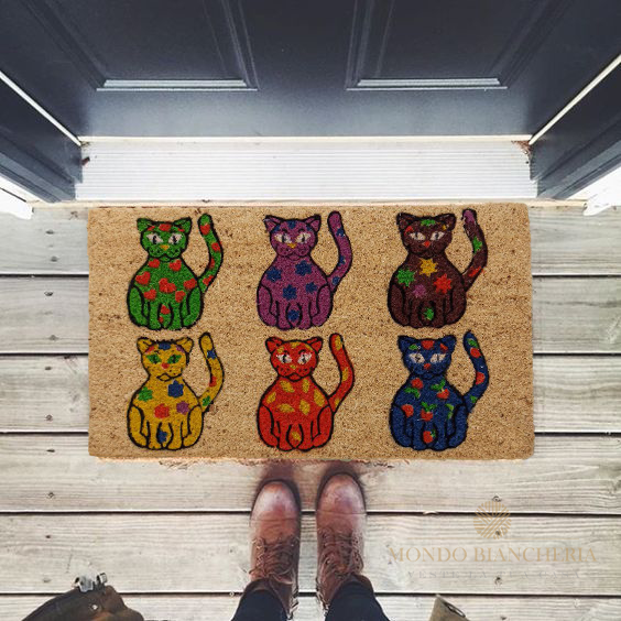 Zerbino GATTI COLORATI 41x71 By Montemaggi