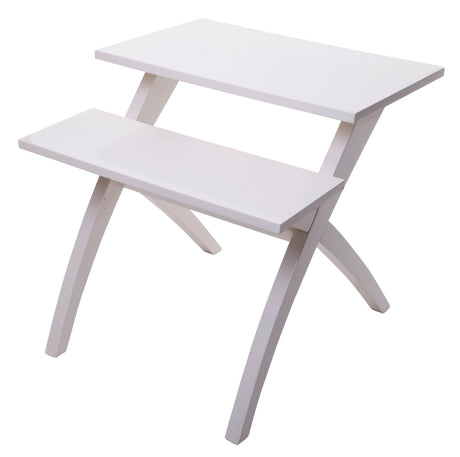 TAVOLINETTO 2 LIVELLI BIANCO CM 60X60X60