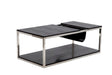 TAVOLINETTO DA CAFFE' P/GIORNALI  RETTANGOLARE NERO CM 120X60X42