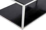 TAVOLINETTO DA CAFFE' P/GIORNALI  RETTANGOLARE NERO CM 120X60X42