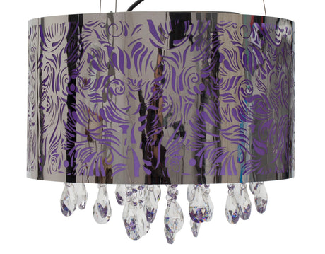 PARALUME DA SOFFITTO FENICE C/CRISTALLI Ø CM 40