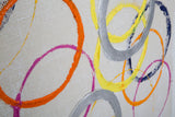 DIPINTO SU TELA FLOATING CIRCLES -B- CM 80X3X80