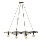 LAMPADARIO INDUST CIRCLE 6 LUCI CM 110X60X6