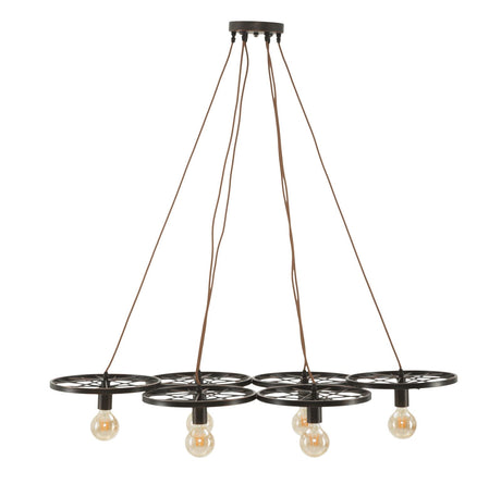 LAMPADARIO INDUST CIRCLE 6 LUCI CM 110X60X6
